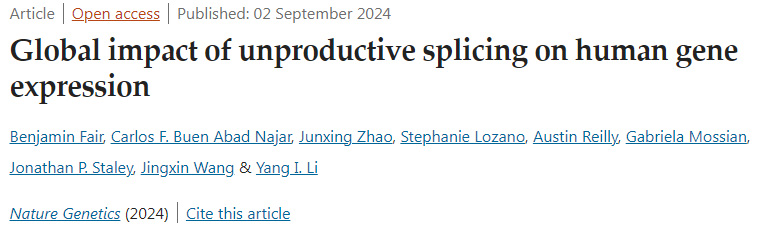 非生產性剪接對人類基因表達的整體影響 非生產性剪接對人類基因表達的整體影響