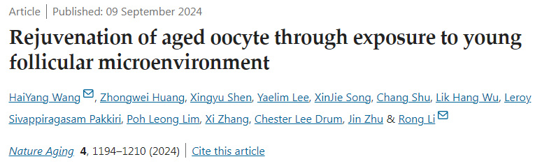 通過暴露于年輕卵泡微環境使老年卵母細胞再生
通過暴露于年輕卵泡微環境使老年卵母細胞再生