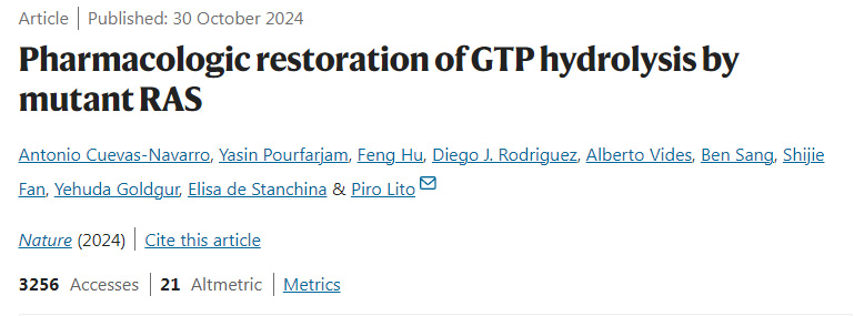 突變RAS對GTP水解的藥理學恢復