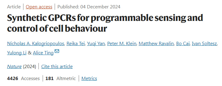 用于細胞行為可編程傳感和控制的合成GPCR