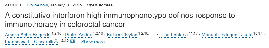 組成型干擾素-高免疫表型定義了對癌癥免疫療法的反應