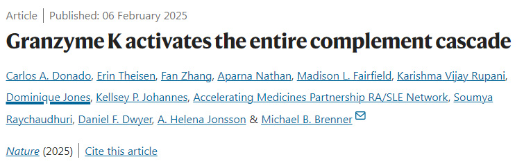 顆粒酶K激活整個補體級聯(lián)反應(yīng)