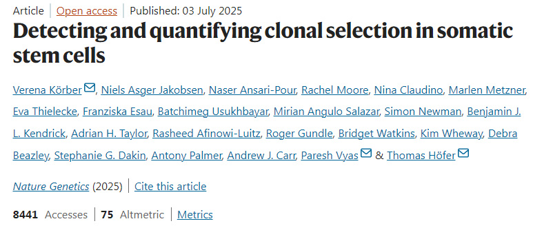 體干細(xì)胞中克隆選擇的檢測與量化