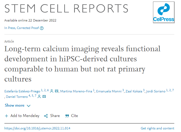 細胞重編程方法允許創建神經網絡，可以復制人類細胞的獨特特征