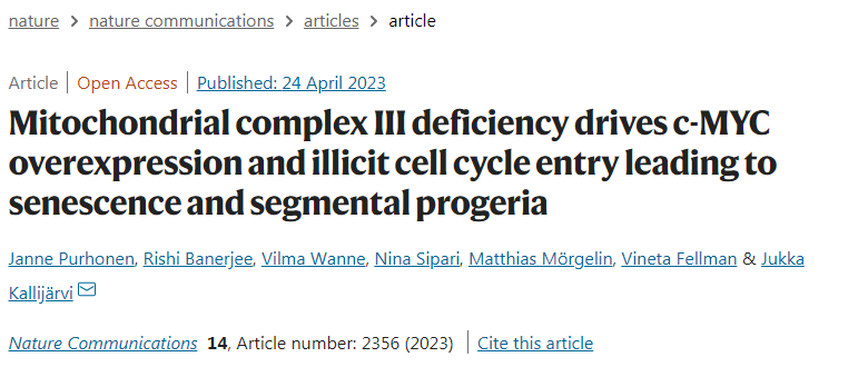 研究發現線粒體疾病可通過限制過度細胞增殖來治療