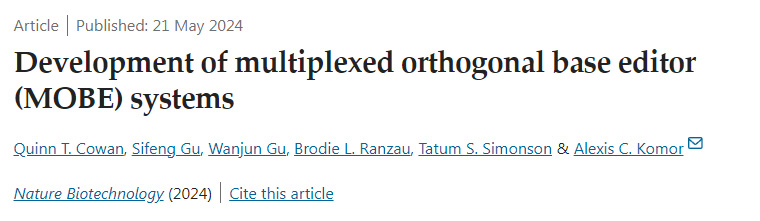 多路正交堿基編輯器（MOBE）系統的開發