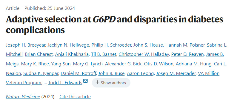 G6PD的適應性選擇與糖尿病并發癥的差異 G6PD的適應性選擇與糖尿病并發癥的差異