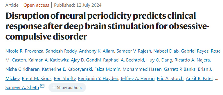 神經周期性中斷可預測深度腦刺激對強迫癥的臨床反應 神經周期性中斷可預測深度腦刺激對強迫癥的臨床反應