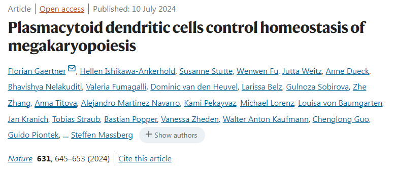 漿細胞樣樹突狀細胞控制巨核生成的穩(wěn)態(tài) 漿細胞樣樹突狀細胞控制巨核生成的穩(wěn)態(tài)