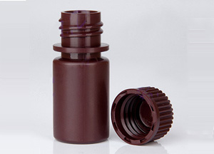 30ml 旋蓋窄口塑料瓶<瓶身棕色+蓋棕色>